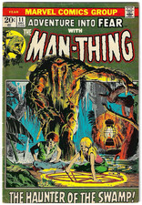 ADVENTURE INTO FEAR # 11 - (VF-) -MAN-THING-NEAL ADAMS COVER-1ST JENNIFER KALE