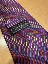 Jos A Bank Signature 100 Silk Tie Purple Multicolor Wave Pattern Men  s Necktie