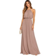 Show Me Your Mumu Blush Pink Halter Maxi Dress NWT Size XS