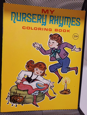 My NURSERY RHYMES To Coloring Book Published by Playmore inc 1969 Rare Nice!
