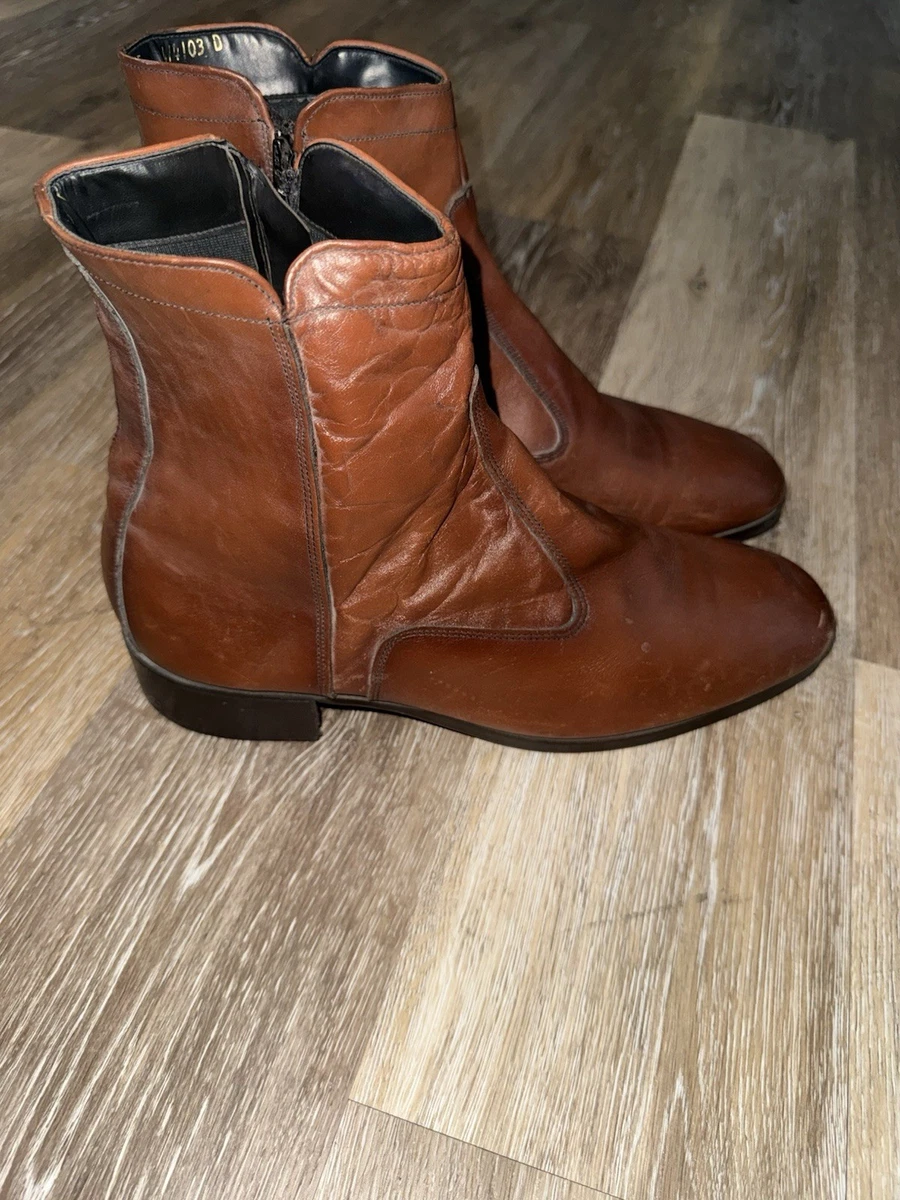#S0055 Church Style Ankle Old Brown Leather Men’s Boots | Size: 7.5 None | Shoes | S055 Church Style Ankle Old Brown Leather  main image 3