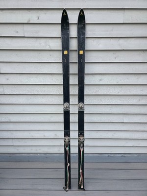 ALPINE RETRO Downhill BLACK FIS COMBI ZAKOPANE Snow Skis  Measures 73'' 185 cm