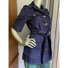 EUC Marc by Marc Jacobs Dark Denim Belted Safari Cargo Jacket 10