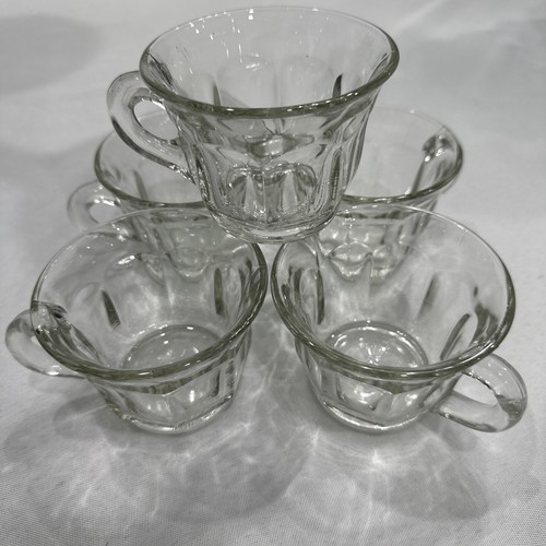 Colonial Clear Punch Cup by Haisey (373-341) Set Of 5 Vintage