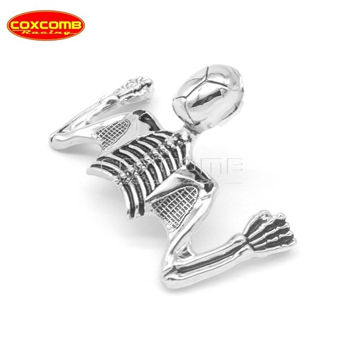 Highway Hawk Skull Ornament Headlight Fender Visor Skeleton Fit 4" 4-1/2" 5-3/4" - Picture 4 of 10