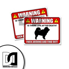 Crossing Sign Chow Chow Dog Life after Death Fence Funny Dog Warning Decals