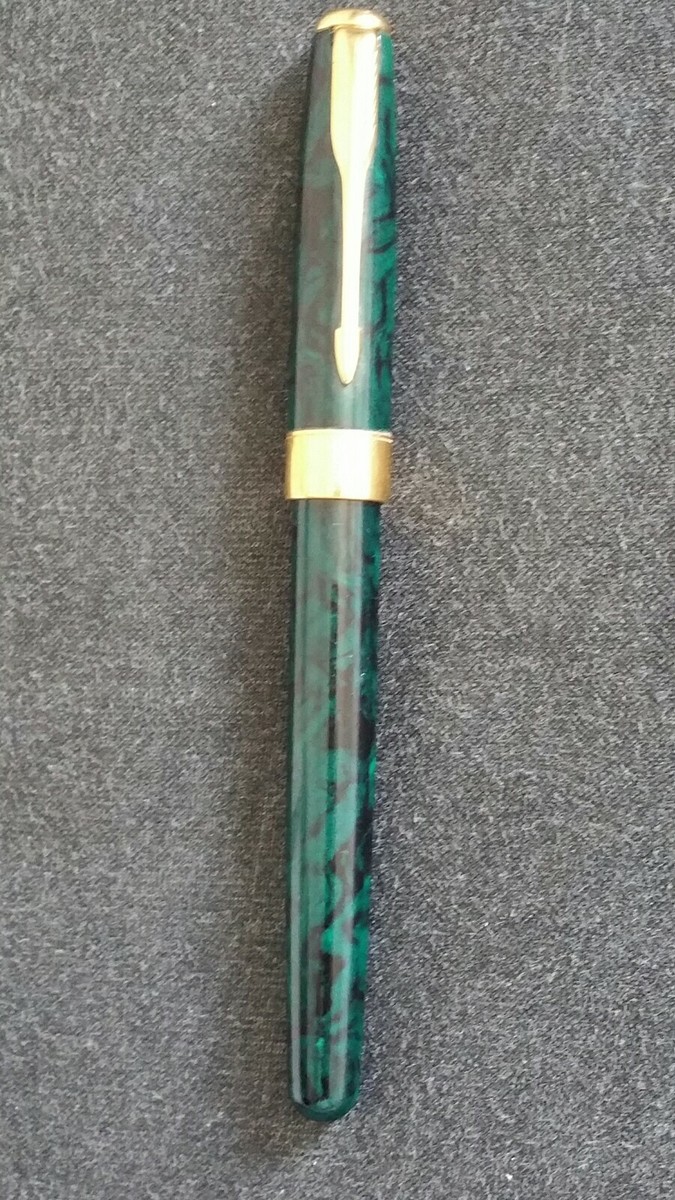 Stylo Parker Sonnet Premier Vert Marbré Rollerball - Neuf Sans Emballage, Recharge Fournie