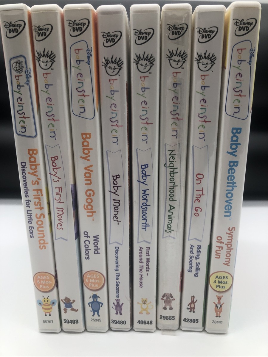 Baby Einstein DVD's (Lot of 8) 1st Words, 1st Moves,Music,Colors