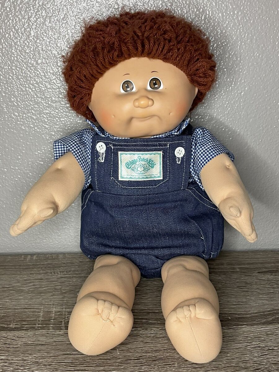 Vintage 1983 Cabbage Patch Kids Boy Doll With Overalls Vintage 1983 Cabbage Patch Kids Boy Doll With Overalls