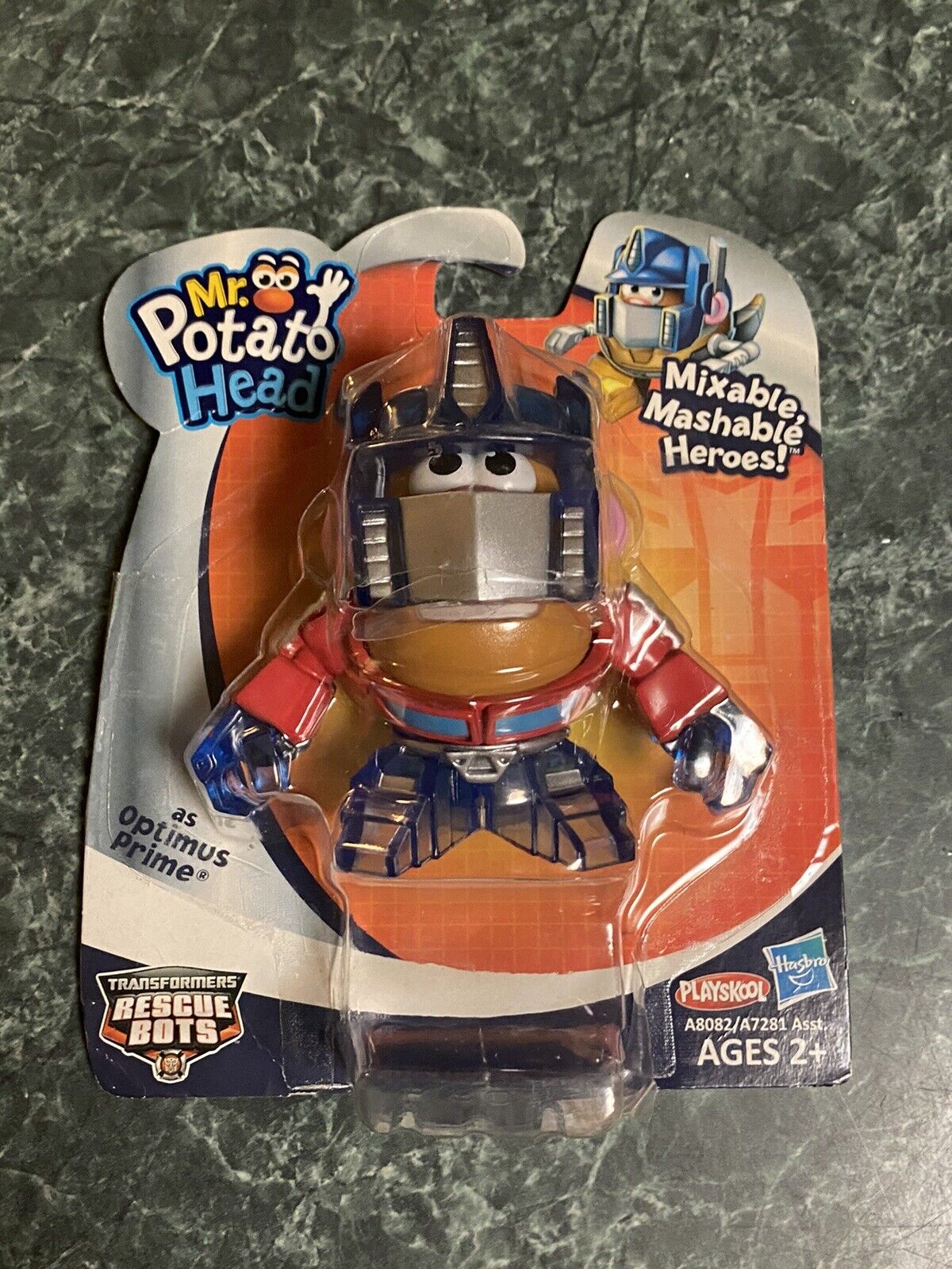 Mr. Potato Head Transformers Rescue Bots OPTIMUS PRIME Figure Card Issue