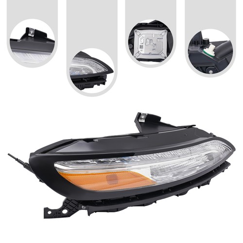 Faro Delantero Derecho Con LED DRL Para Jeep Cherokee 2014 2018 Con Balasto Hal Geno Reemplazo