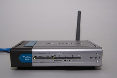 D-Link DI-524 54 Mbps 4-Port 10/100 Wireless G Router - NO PSU