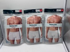 NEW 2 PACK MENS TOMMY JOHN COTTON BASIC TRUNK 4" INSEAM L-XL-XXL WHITE
