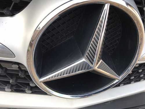 Mercedes Benz GLC GLE GLS Class Carbon Fibre Look Front Grille Star Badge Decal - Picture 5 of 10