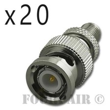 20 Pack Lot - SMA Female to BNC Male RF Coax Coaxial Adapter Converter Connector