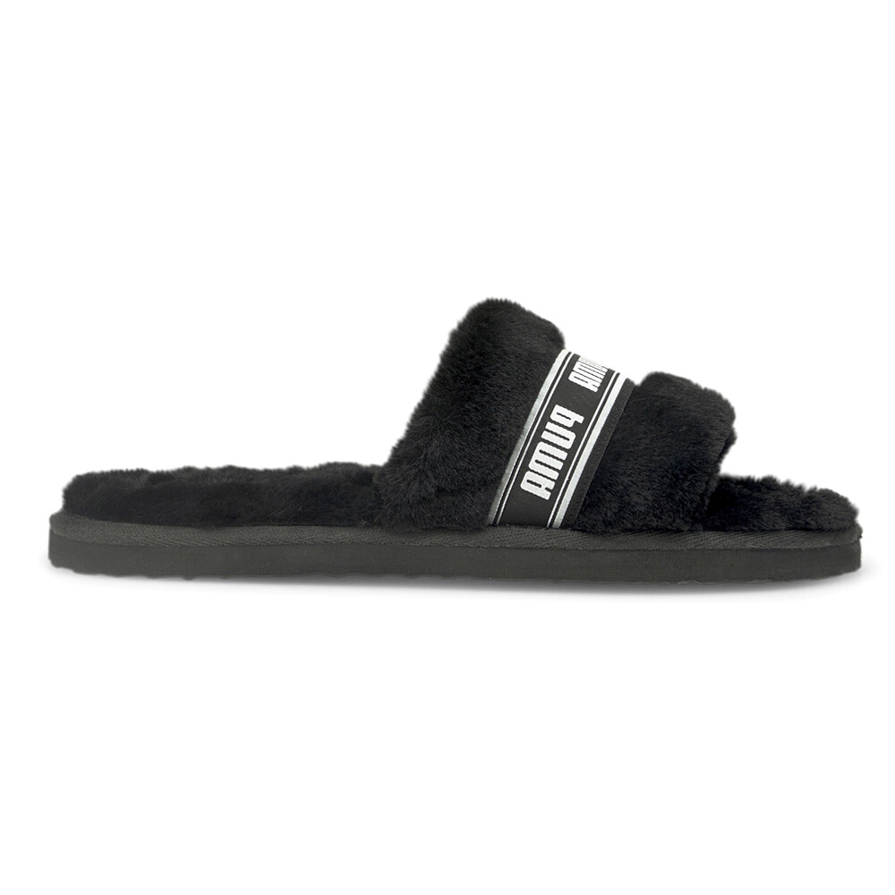 Повседневные черные босоножки Puma Fluff Bx Slide Youth для девочек 38534401