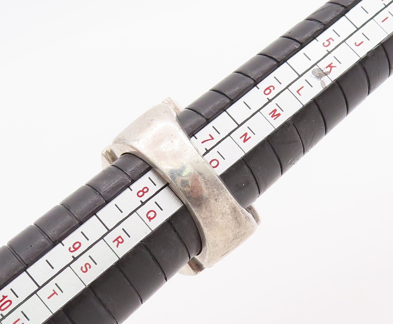 925 Sterling Silver Vintage Ring Solid Large Carv… - image 7