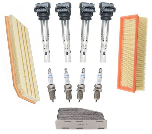 Ignition Coils, Platinum Spark Plugs, Air & Cabin Filters Kit For VW Jetta 2.5L 2006-2013 – Auto Extra