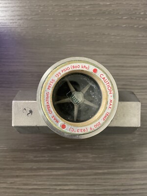 USED SFI-300SS 1/2 G1-l2 Midwest Sight Flow Indicator W.E. Anderson 125psi 200*
