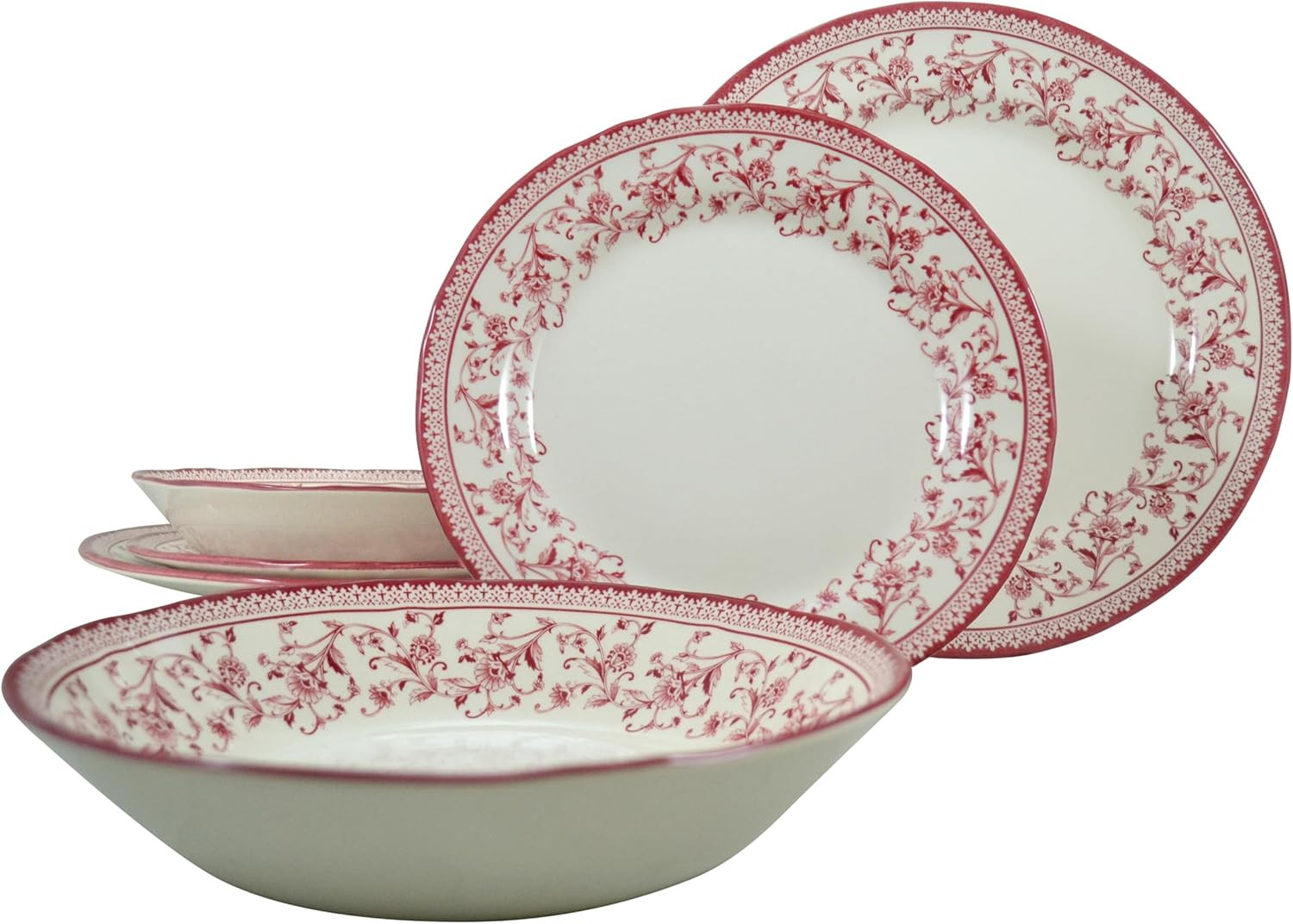 TUDOR ROYAL 6-Piece round Porcelain Dinnerware Set, Service 