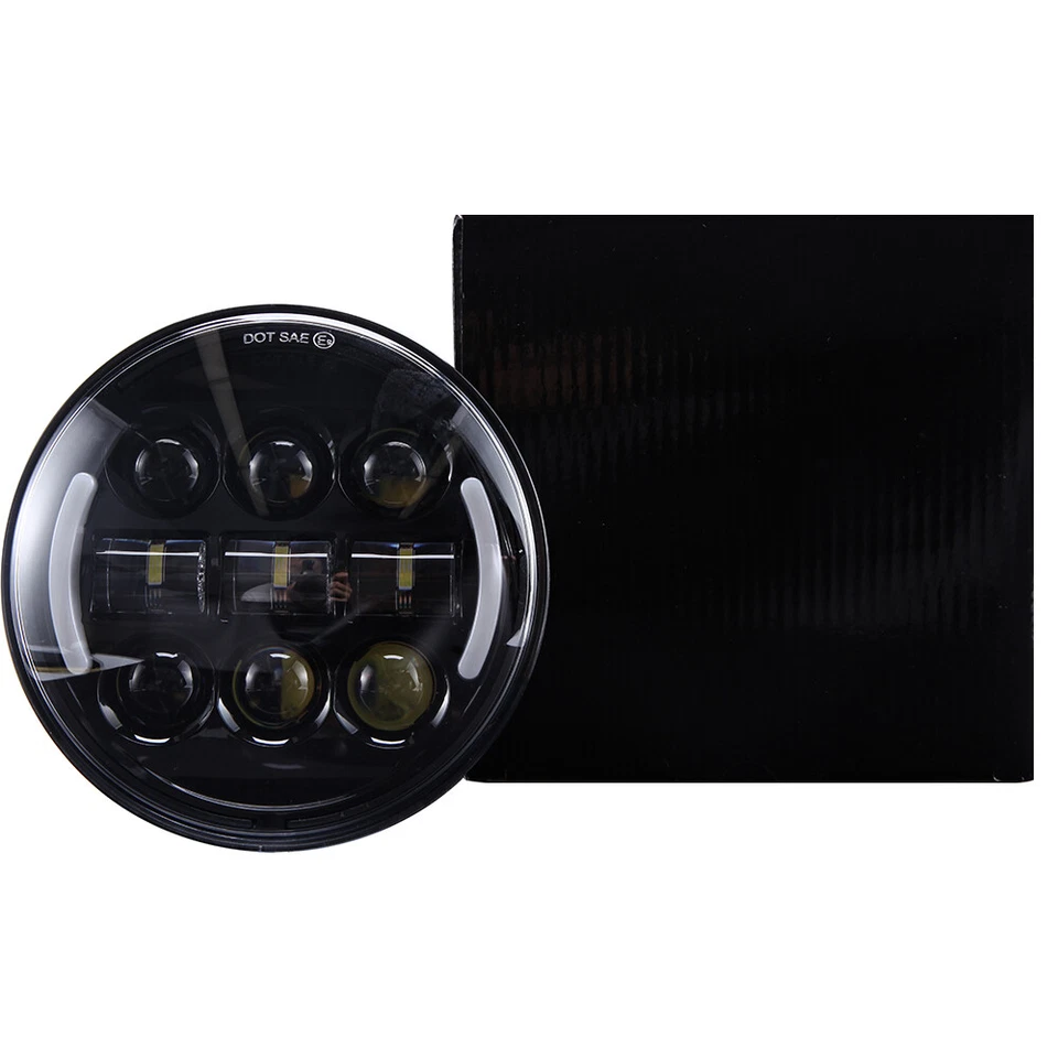 Farol de LED 5-3/4" sinal de seta 5,75" para Harley Davidson Sportster XL 1200 883 - Imagem 4 de 4