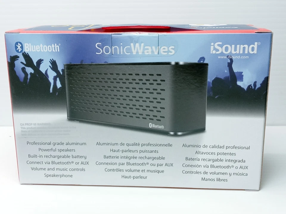 iSound Sonic Waves Bluetooth Speaker With Built-in Microphone NEW  - Image 3 of 4