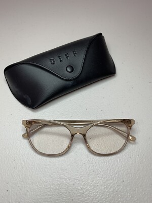 DIFF Jade Blue Light Glasses Vintage Crystal Frame NEW Jade Cat Eye Glasses | Aqua Sea Crystal & Blue Light  main image 2