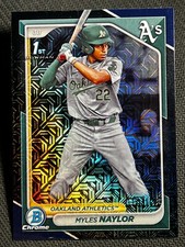 2024 Bowman Chrome 1st BLUE MOJO REFRACTOR PROSPECT ROOKIE Myles Naylor 010/175