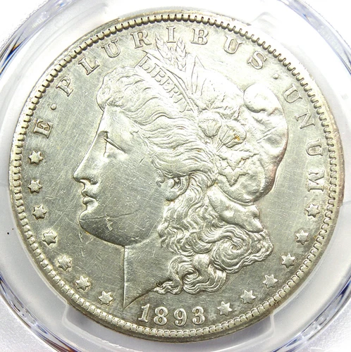 1893-CC Morgan Silver Dollar $1 Carson City Coin - Certified PCGS AU Details
