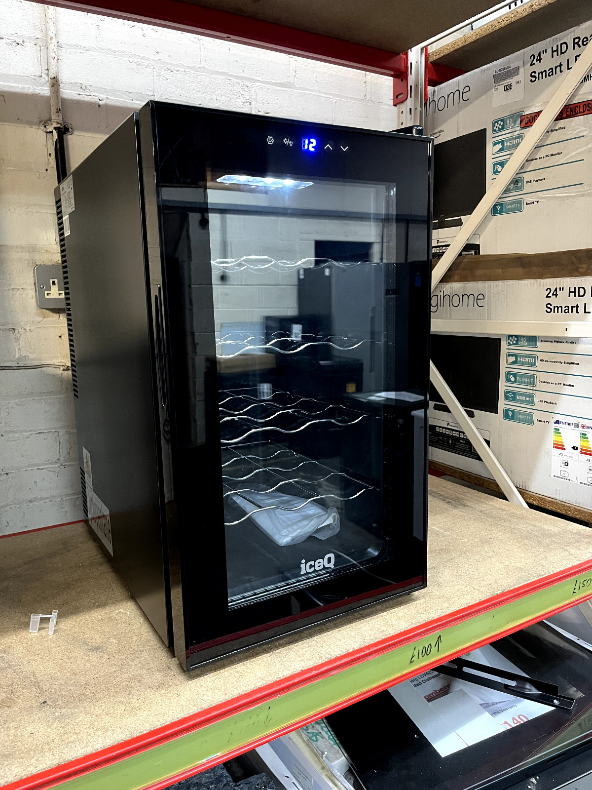 IceQ 12 Bottle Wine Fridge IceQ12BWF- Black