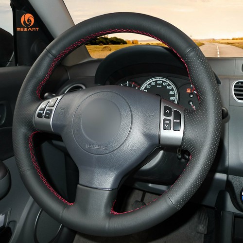 Black Artificial Leather Steering Wheel Cover for Suzuki Swift Sport Splash - Bild 4 von 10