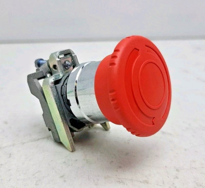 Incomplete Button Red Schneider Electric XB4BS542 Emergency Stop Button Red Mushroom Twist ...