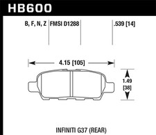 Hawk Performance HB600F.539 HPS Disc Brake Pad
