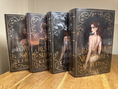 Fortuna Sworn Series by K. J. Sutton SIGNED UK Fairyloot Del Rey HB Set