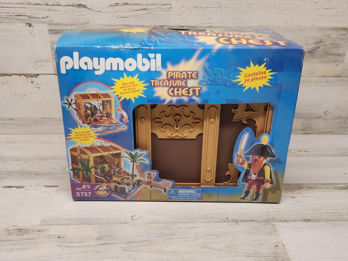 Playmobil Pirate Treasure Chest 70 Piece Playset #5737 Case -- NEW
