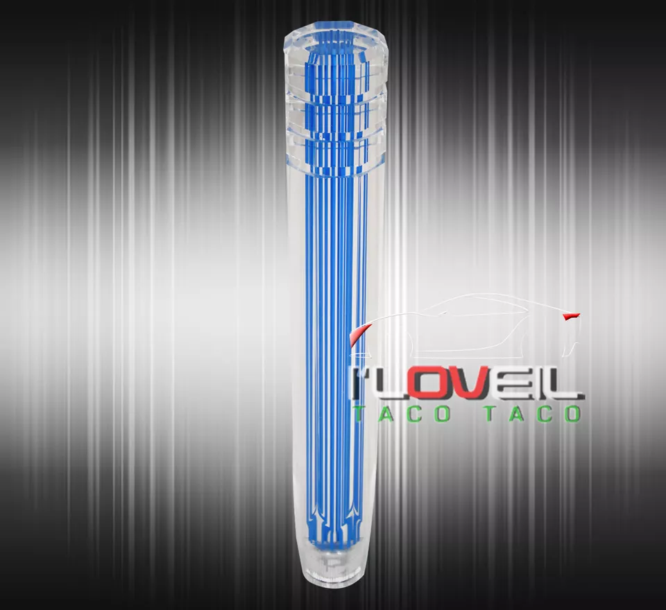 For Ford 300mm 10X1.5mm Clear 3D Long Extended Shift Knob Automatic Blue - Image 2 of 3
