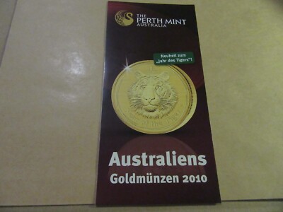 Flyer Australiens Goldmünzen 2010 Lunar Tiger Kangaroo Perth Mint   NEU