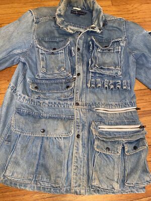 ジャケット・アウター Polo Ralph Lauren Denim Hunting Jacket Vintage Rare Ralph Lauren Denim Hunting Jacket Polo Archive Safari