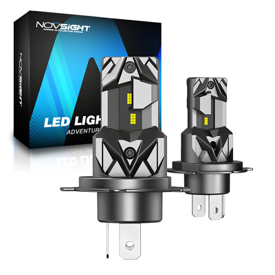 NOVSIGHT H4 9003 HB2 LED Headlight Bulbs High Low Beam 6500K 16000LM White Lamp