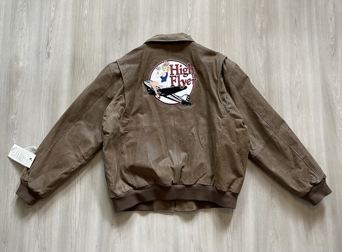 希少00sアメリカBOMBER U.S.A.　スエード　ウエスタン Limited Edition Men's Avirex Suede Bomber Jacket USA