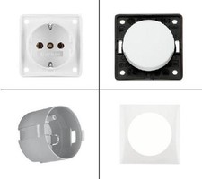 Berker Integro Flow Mini Schalterprogramm Möbeleinbau Caravan polarweiß glänzend