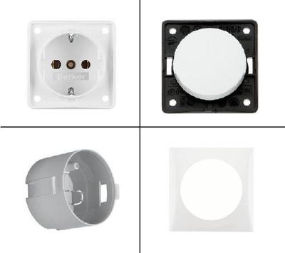 Berker Integro Flow Mini Schalterprogramm Möbeleinbau Caravan polarweiß glänzend