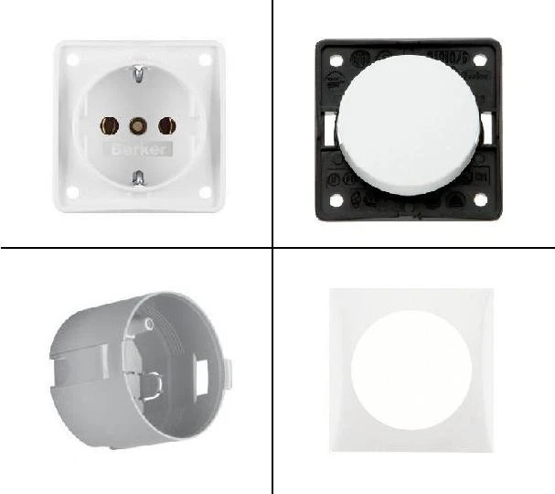 Berker Integro Flow Mini Schalterprogramm Möbeleinbau Caravan polarweiß glänzend