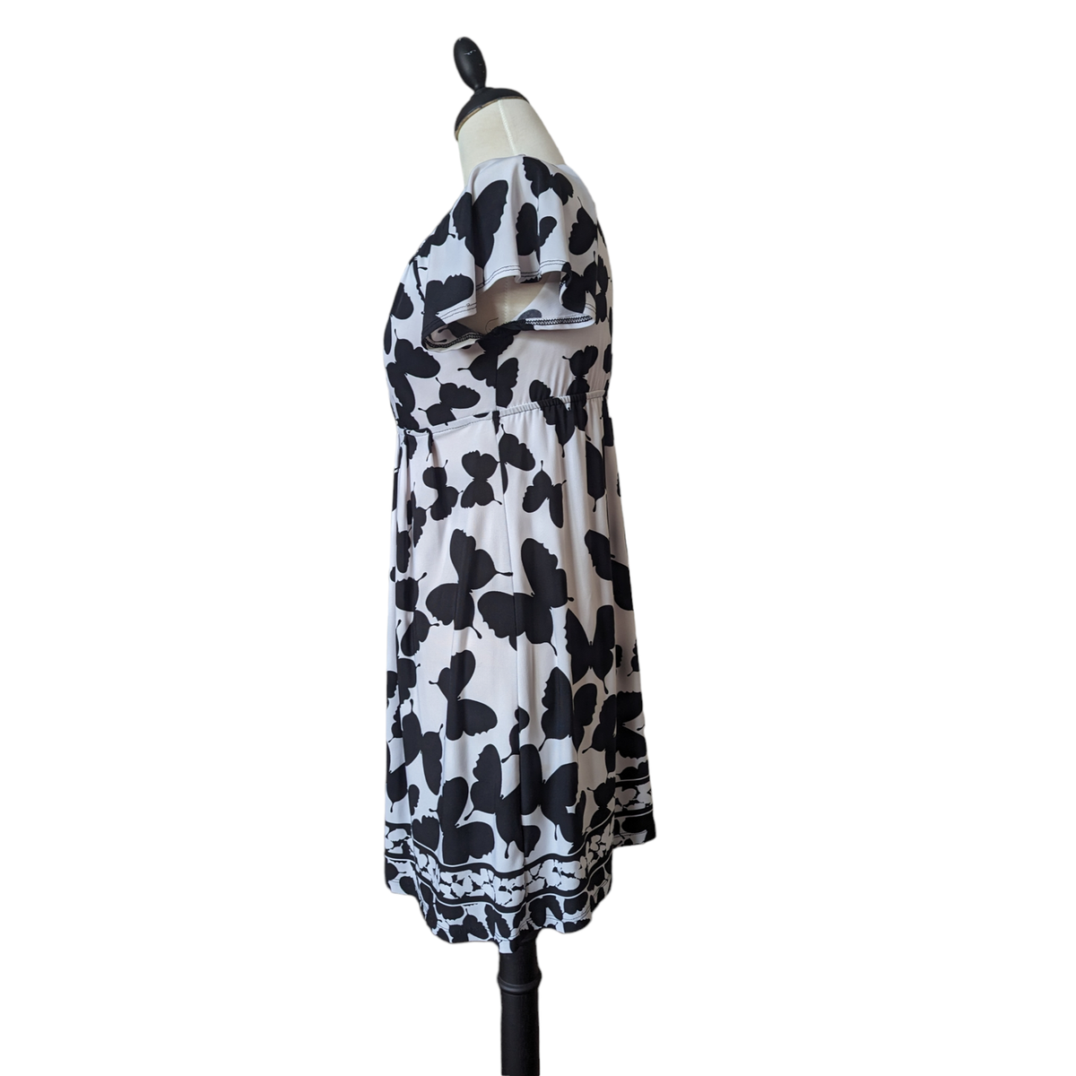 Rhapsody V-neck Empire Waist Dress Butterfly Print Size M | eBay