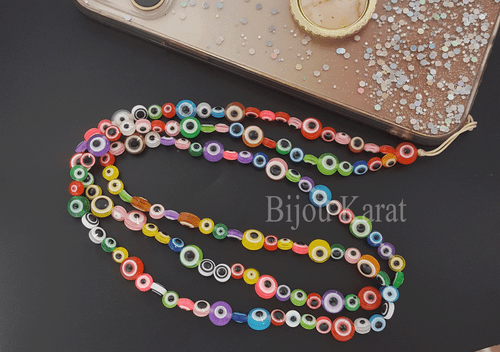 Nazar Handy Kette Evil Eye Perlen Handyhülle Anhänger Perlenkette Handykette - 第 1/10 張圖片