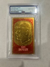 1965 Topps embossed Ken Boyer authentic autographed PSA/dna certified