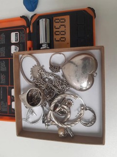 Collection Scrap Silver Jewellery All Tested Weight 68.58g Spares Repairs Only