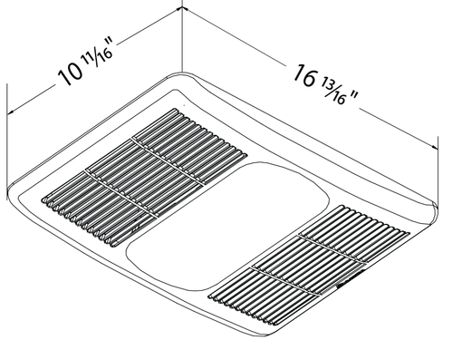 BreezRadiance RAD80L - 80 CFM Fan/Light with Heater - Picture 5 of 5