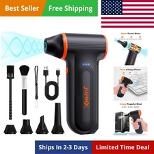 Compressed Air Duster-150000RPM Super Power Rechargeable Air Duster, 3-Gear A...