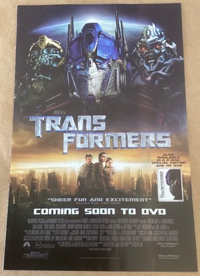 Transformers 2007 film vintage retro movie advert Michael Bay live action bots